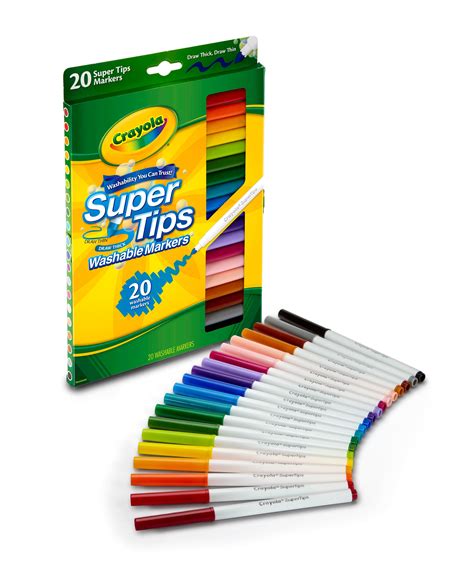 Crayola Washable Super Tip Marker Set, 20-Color - Walmart.com - Walmart.com