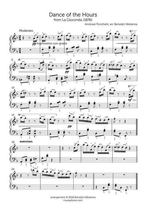 Ponchielli – ‘Dance of the Hours” piano arrangement