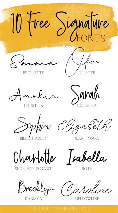 Free Signature Fonts | Signature fonts, Cricut fonts, Fancy fonts