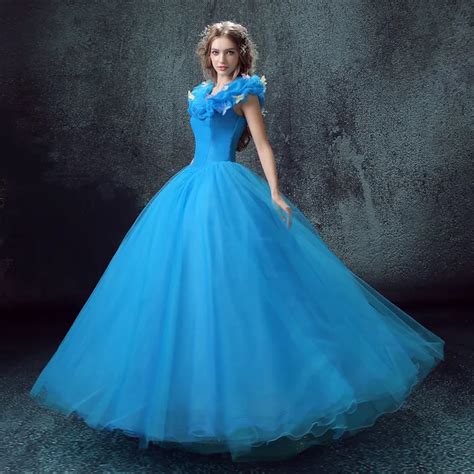 2016 new Cinderella Princess cosplay Cinderella dress for adult women ...