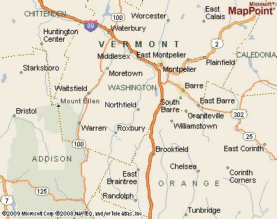 Northfield, Vermont Area Map & More