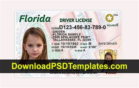 Florida drivers license template - deadper