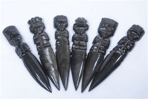 Black Gold Obsidian Dagger, Paper Cutter (Individual Piece) - Kids Love Rocks