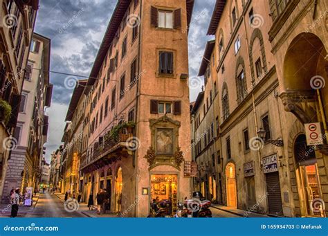 Streets of Florence, Italy. Historic Building at the Center of the Florence Editorial Stock ...