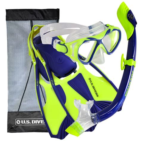 US Divers Youth Snorkel Set in Green, Large | Costco UK