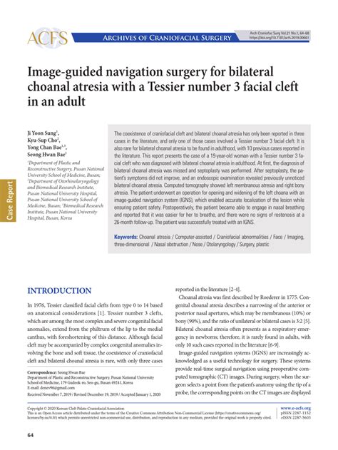 (PDF) Image-guided navigation surgery for bilateral choanal atresia ...