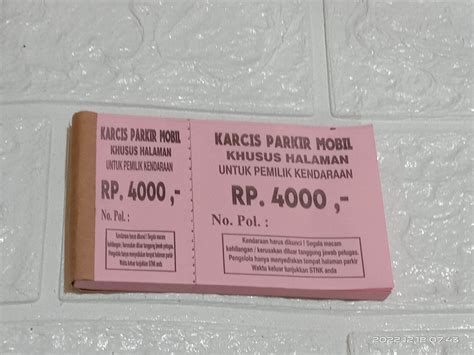 Karcis parkir mobil mobil 4000 2 bndel | Lazada Indonesia