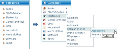 X-Cart:Flyout Menus - X-Cart 4 Classic