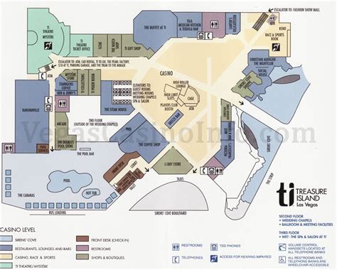 Treasure Island Map Las Vegas | Cities And Towns Map