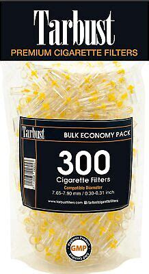 300 Pack Disposable Cigarette Filters Reusable Block Tar & Nicotine 300 ...