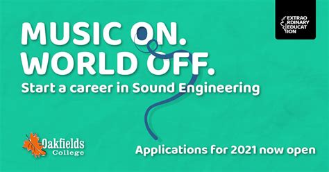 Sound Engineering Training | Sound Engineering College | Oakfields College