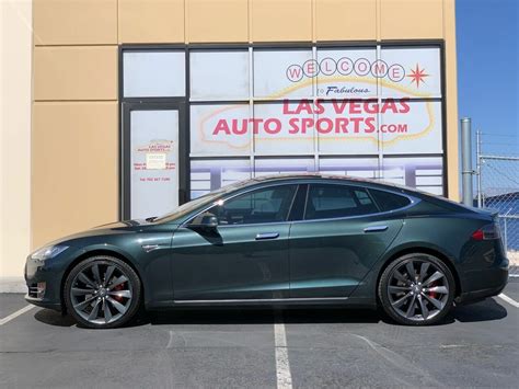 2014 Tesla Model S P85 4dr Liftback 2014 Tesla Model S, Green with ...