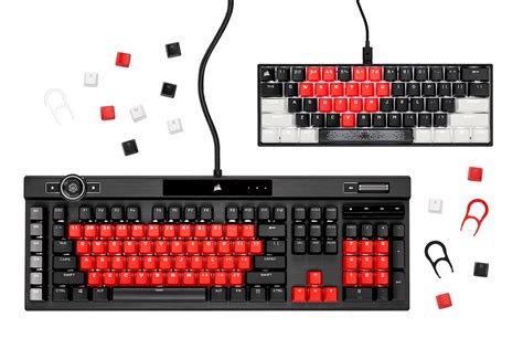 104 Keys PBT Keyset Double Shot Shine Through Translucent Keycaps OEM Profile for Corsair Gaming ...