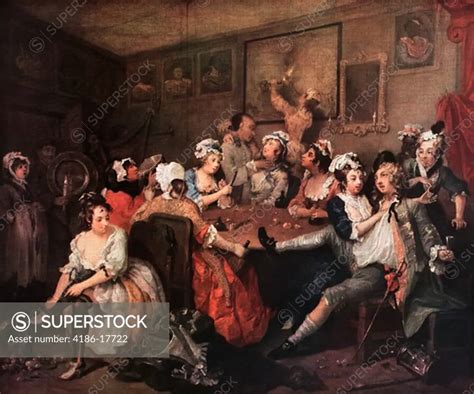 1700S The Orgy From Rake’S Progress Painting By William Hogarth 1732 ...