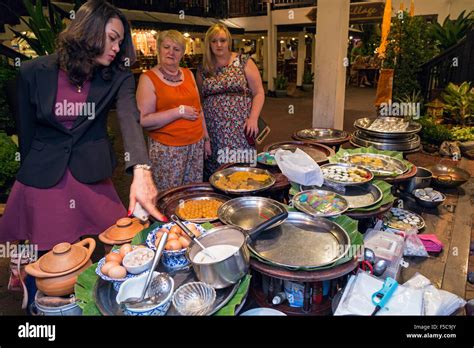 Tourists shopping at Silom Village Centre, Bangkok, Thailand Stock ...