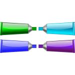 Vector graphics of green colour tube | Free SVG