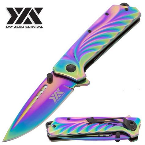 Rainbow Metallic Pocket Knife - Carry A Quality Pocket Knife