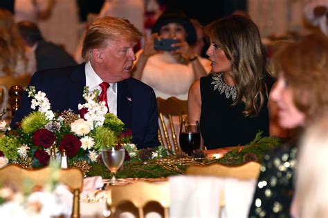 Melania nails Christmas fashion with bejeweled black dress at Trump's ...