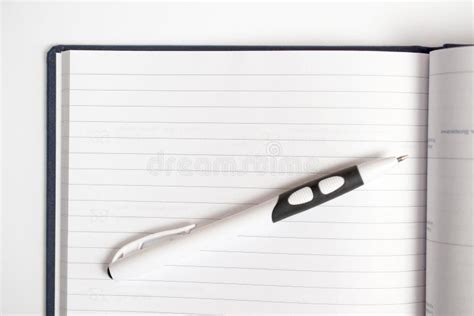 Blank Open Diary with Pen on Page, Close Up View As Concept for Designers for Education ...