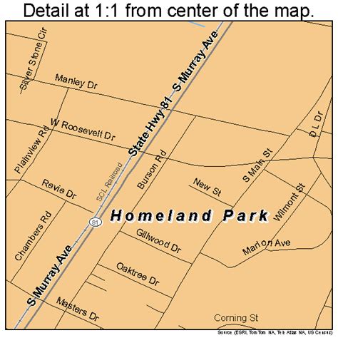 Homeland Park South Carolina Street Map 4534720