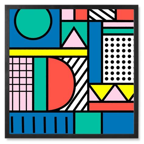 Memphis Color Block Photo Tile | Shutterfly