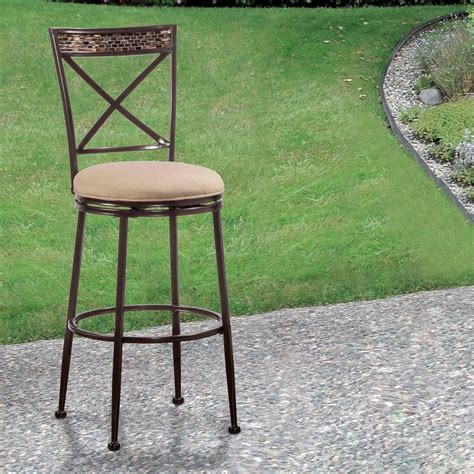 Hillsdale Indoor/Outdoor Stools 6317-830 Swivel Bar Stool with X-Back | Wayside Furniture ...