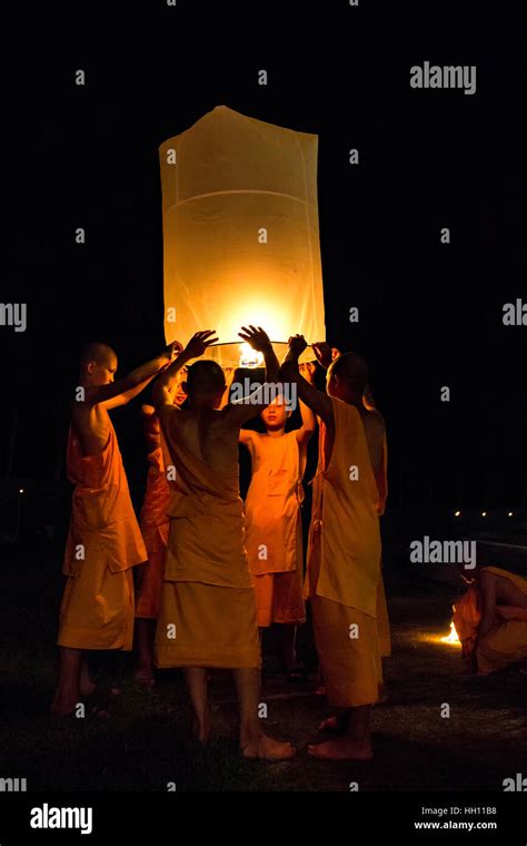 Buddhist festival of lights hi-res stock photography and images - Alamy