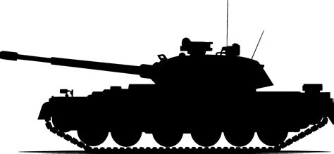 Silhouette of modern main battle tank. Side view. Flat vector. AI generated illustration ...