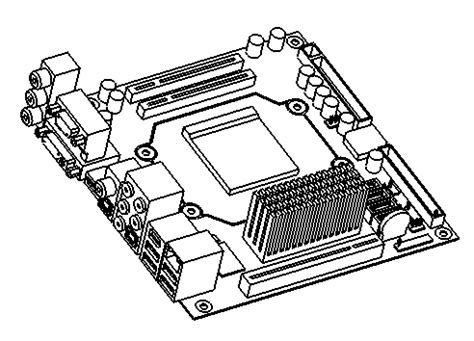 Motherboard Drawing at GetDrawings | Free download