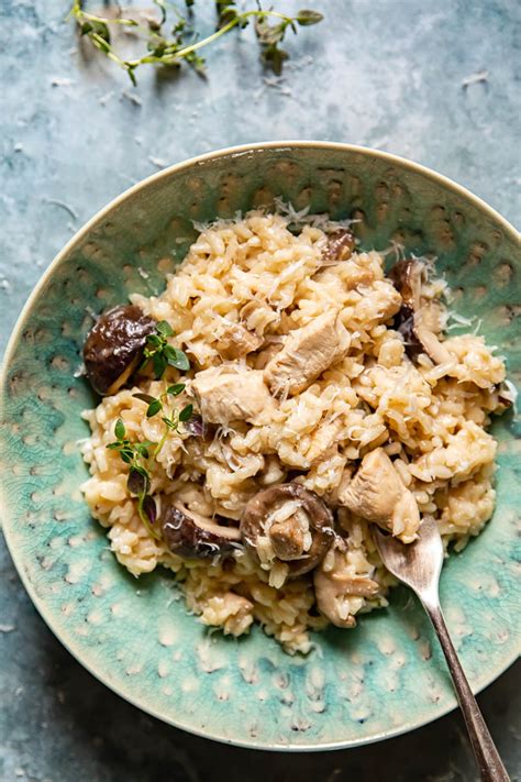 Creamy Mushroom Chicken Risotto - Tringart