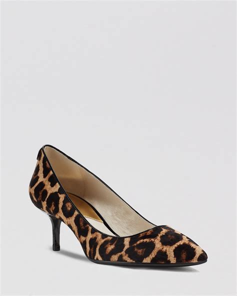 Lyst - Michael Michael Kors Pumps Mk Flex Leopard Print Kitten Heel