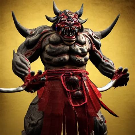 an ultra detailed 3 d render of a japanese oni demon | Stable Diffusion ...