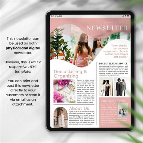 Canva Newsletter Template Fashion - MasterBundles