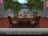 Second Life Marketplace - Bistro Patio Set for 4: Bronze & Glass MESH