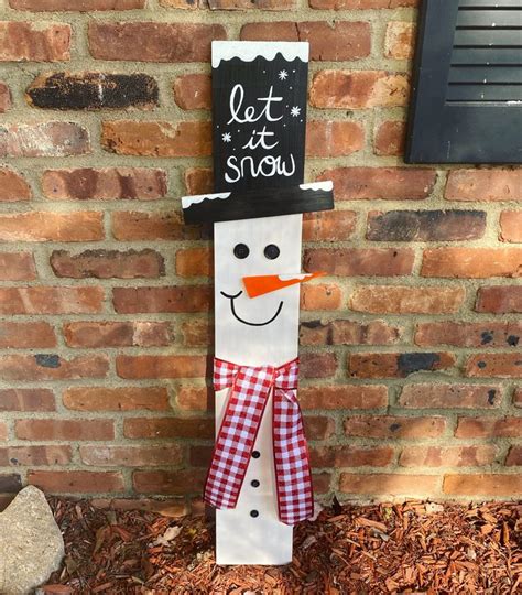 Wooden Snowman Porch Sign | Etsy | Porch signs, Christmas clothespins, Wooden snowman