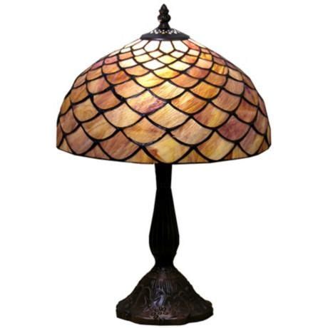 Amber Shell Motif Tiffany Style Table Lamp Tiffany Lamp Shade, Tiffany Style Table Lamps ...