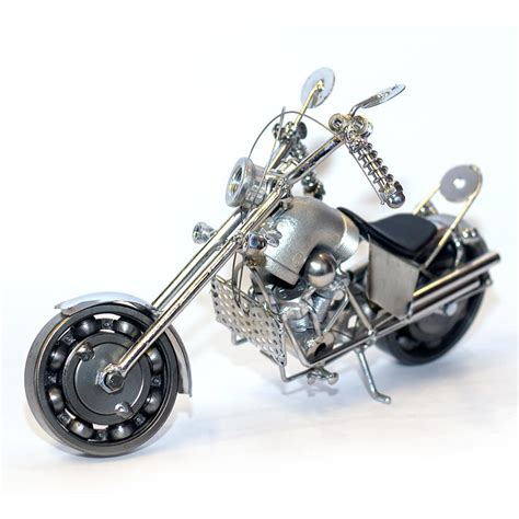 Harley Davidson Metal Motorcycle Sculpture