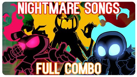 NIGHTMARE SONGS FULL COMBO on Indie Cross | Friday night Funkin Mod ...