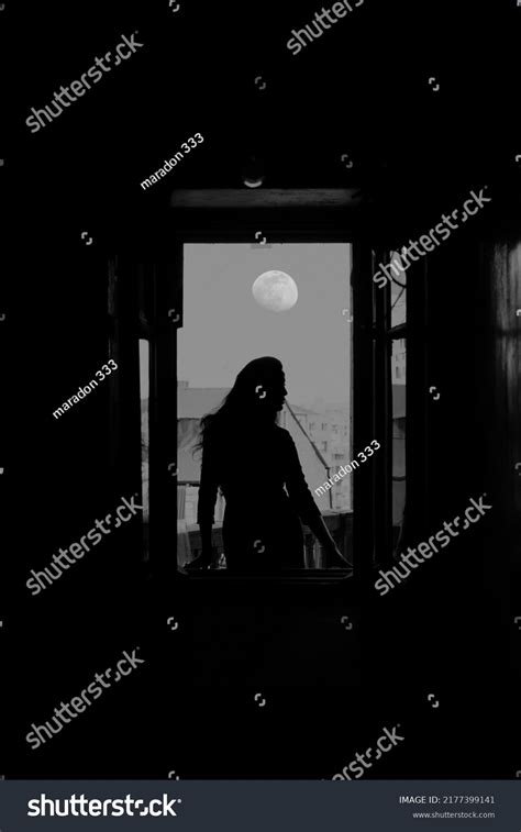 Full Moon Night Sky Black Silhouette Stock Photo 2177399141 | Shutterstock