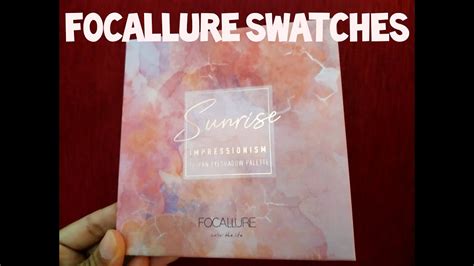 FOCALLURE SUNRISE Eyeshadow Palette SWATCHES - YouTube