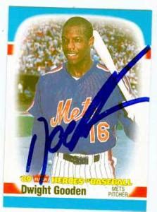 Dwight Gooden autographed baseball card (New York Mets) 1989 Fleer ...