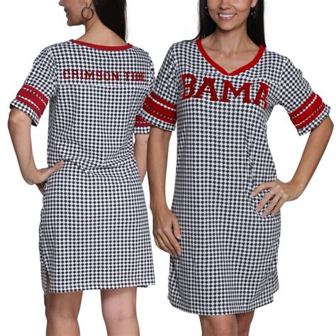 Alabama Crimson Tide Womens Jersey Nightshirt - Houndstooth - Fanatics.com