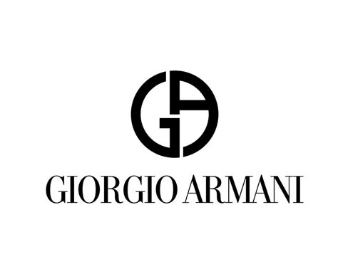 Giorgio Armani Logo Brand Clothes Black Design Fashion Symbol Vector ...