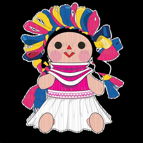 Mexican Doll Muneca Lele Original Design Clipart PNG SVG Vector - Etsy