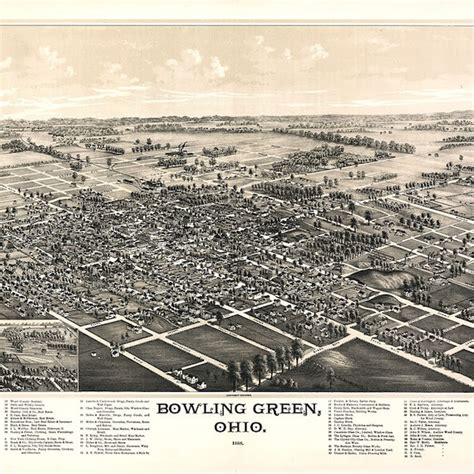 Bowling Green Ohio Map - Etsy