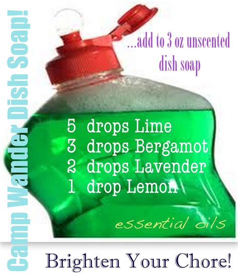 Doterra dishsoap: 6 drops Lime 3 drops Bergamot 2 drops Lavender 1 drop Lemon 3 oz unscented ...
