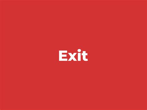 Exit by Mojtaba fahiminia on Dribbble