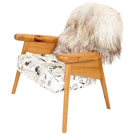 "Fuzzy Captain" Reclaimed Oak and Steel Lounge Chair For Sale at 1stDibs | fuzzy lounge chair ...