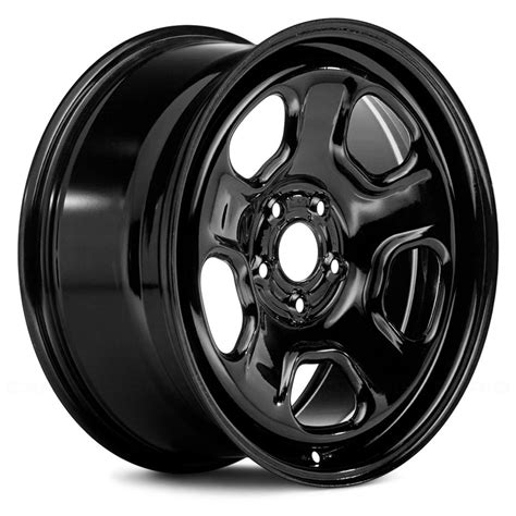 Replace® STL03921U45 - 18" Remanufactured 5 Spokes Black Factory Steel Wheel