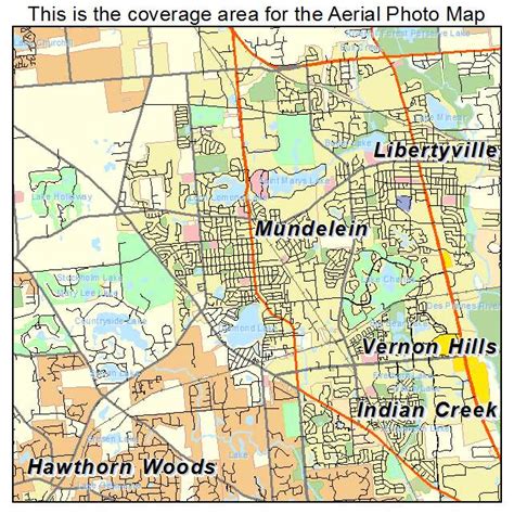 Aerial Photography Map of Mundelein, IL Illinois